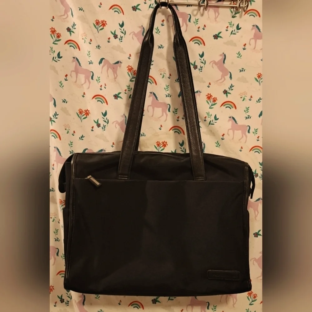 EUC Vintage 90s Fossil Black Business Casual School Padded Unisex Laptop Bag